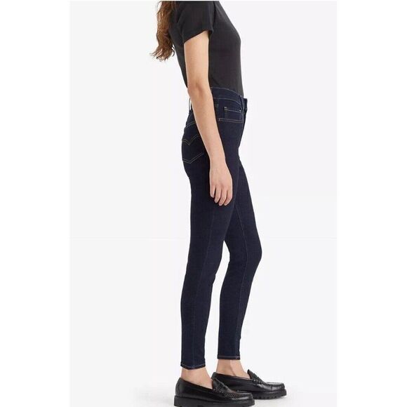 Levi’s Womens 720 High Rise Super Skinny Dark Wash Blue Jeans Denim 28 - Picture 2 of 6